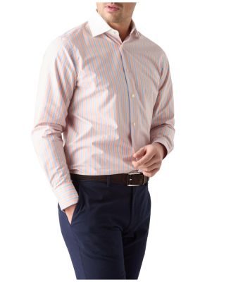  Reynolds Stripe Light Weight Poplin Contemporary Fit Shirt