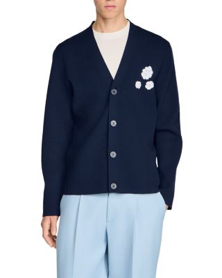 Flower Flock Cardigan Sweater