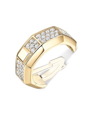 18K Gold Moderniste Diamond Single Clip Earring, 0.25 tcw