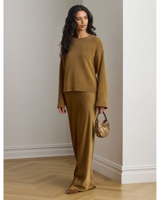 Ralph Lauren Satin Charmeuse Maxi Skirt | Bloomingdale's Women