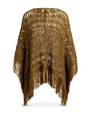 Fringed Poncho Sweater
