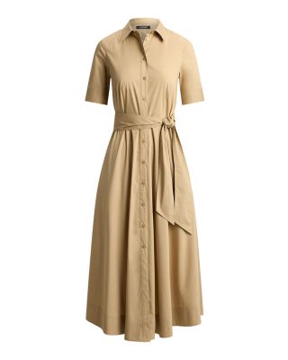 ralph lauren beige dress Lauren Ralph Lauren Women's Belted Georgette Sleeveless Dress Mascarpone  Cream