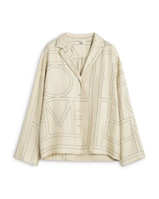 Monogram Silk Pajama Top
