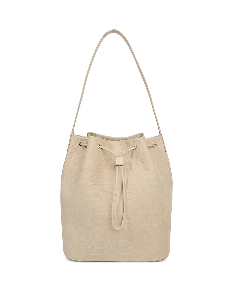 Vince Sarai Embossed Leather Bucket Bag