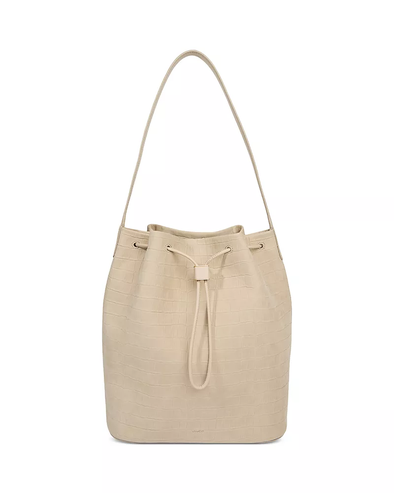 Vince Sarai Embossed Leather Bucket Bag