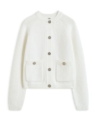 Hammered Button Cardigan Sweater
