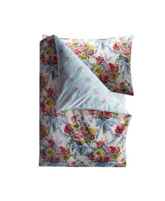 Liberty Fabric Bow Bouquet & Garden Blooms Reversible Duvet Set, Twin