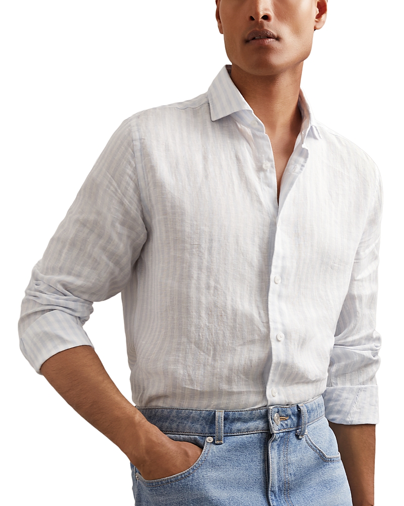 Reiss Stripe Linen Shirt