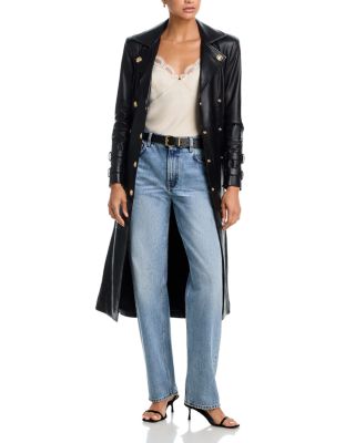 Celina Leather Trench Coat
