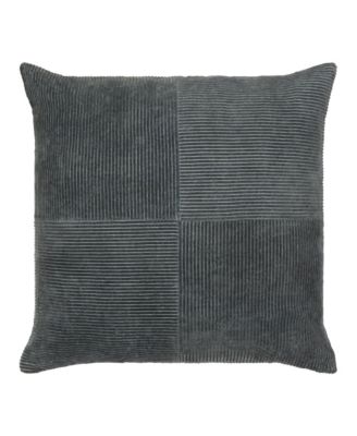 Corduroy Quarters Decorative Pillow, 18"L x 18"W