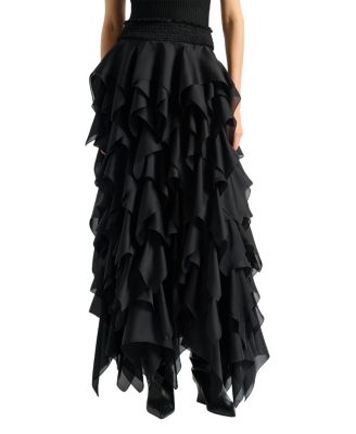  Long Ruffled Skirt