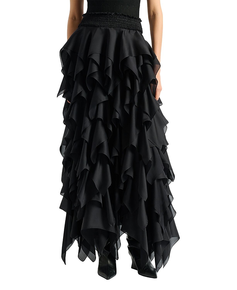 Balmain Long Ruffled Skirt