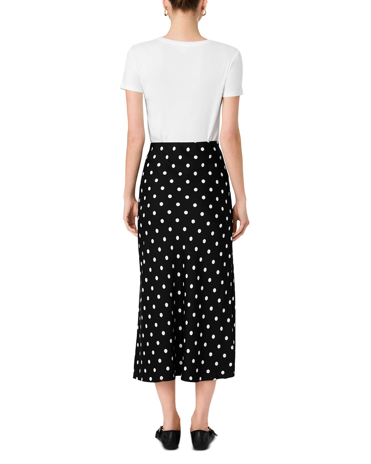 Ennis Satin Polka Dot Midi Skirt thumbnail 7