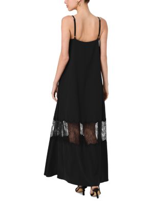 Quinn Crepe Lace Maxi Dress - thumbnail 8