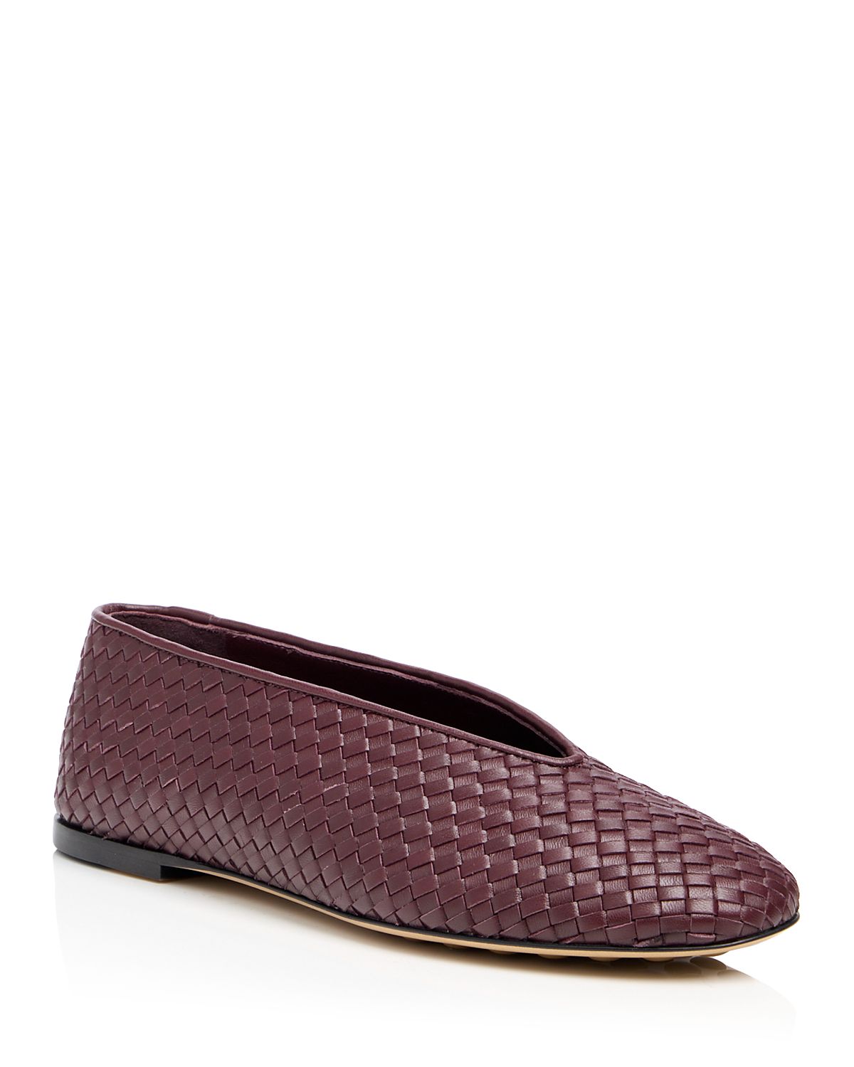 Bottega Veneta Women's Rosa Intrecciato Ballet Flats