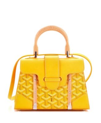  Mini Structured Saigon Top Handle Bag Coated Canvas with Leather