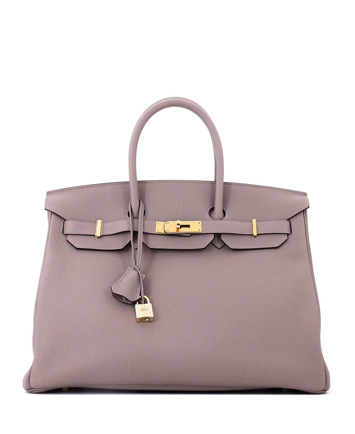 Pre-Owned HERMES Birkin 35 Handbag Grey Togo with Gold Hardware