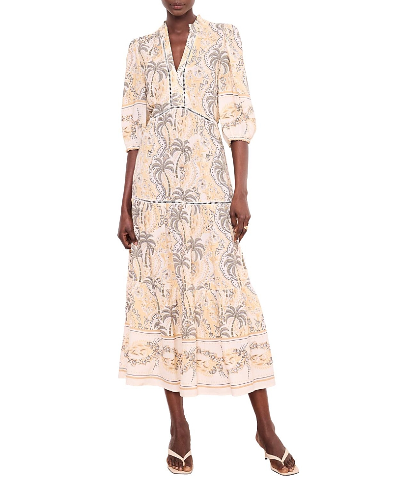 Mint Velvet Women's Palm Print Maxi Dress