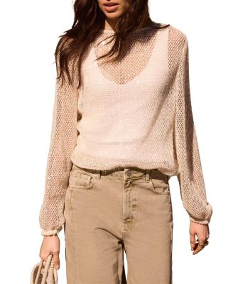  Women's Sequin Layered Balloon Top