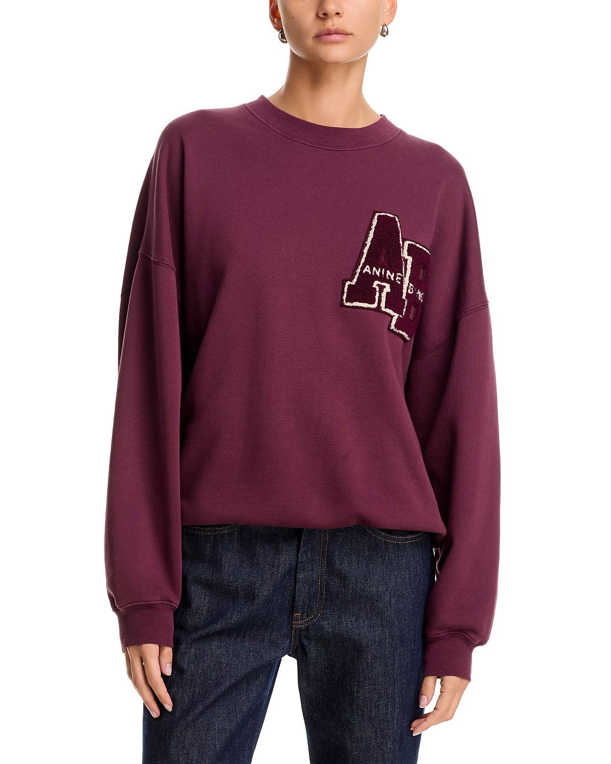 Anine Bing Miles Letterman Sweatshirt