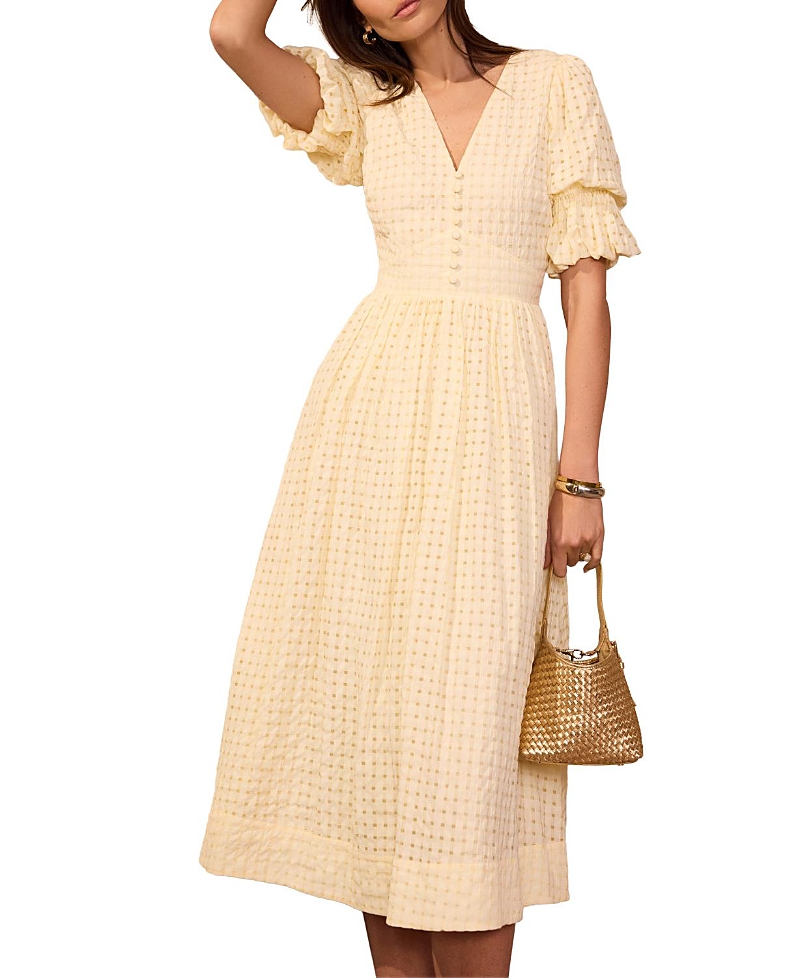 Mint Velvet Women's Checked Midi Dress