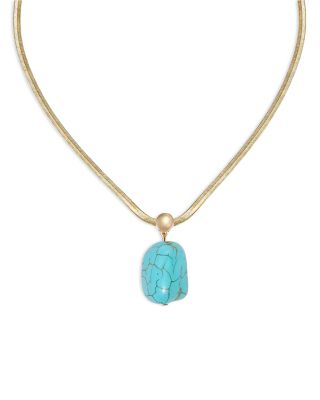 Stone Pendant Necklace, 16-21"