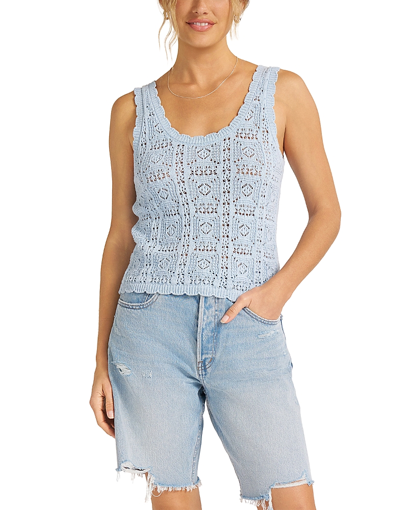Matty M Lior Scoop Neck Crochet Tank Top