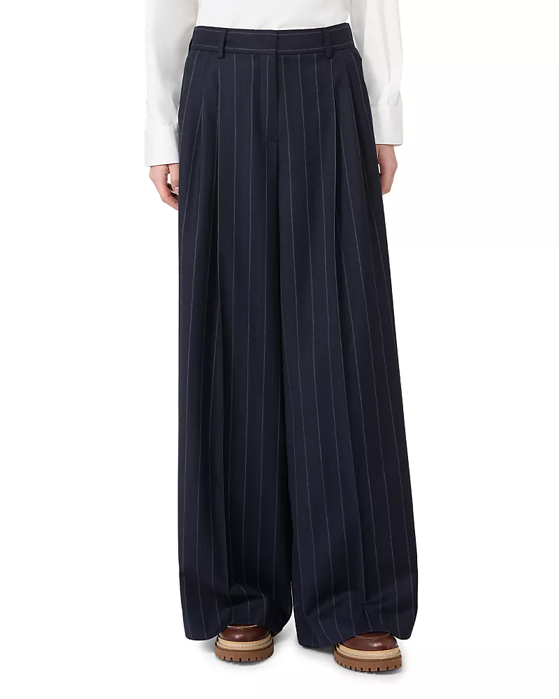 Weekend Max Mara Wkdnebbie Wool Stretch Pants