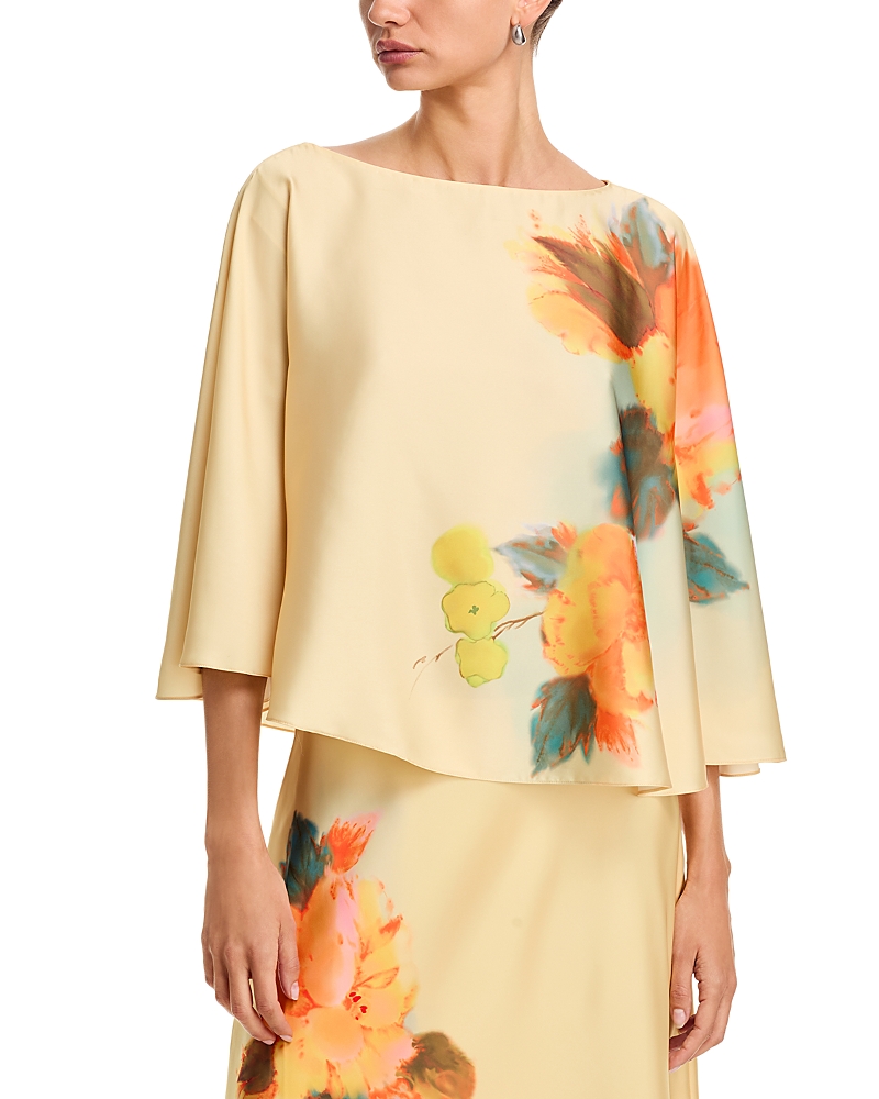 Cinq a Sept Watercolor Floral Carole Top