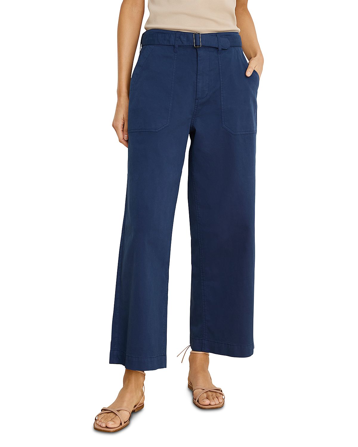 Nic+Zoe Highland Soft Stretch Wide Leg Belted Ankle Pants