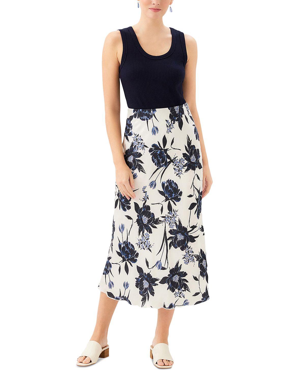 Karen Kane Satin Bias Cut Skirt