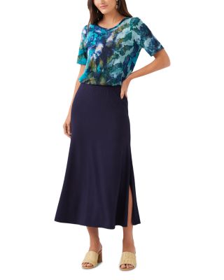 Side Slit Midi Skirt