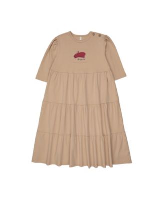Pouf Girls' French 3/4 Sleeve Dress - Little Kid, Big Kid In Neutral