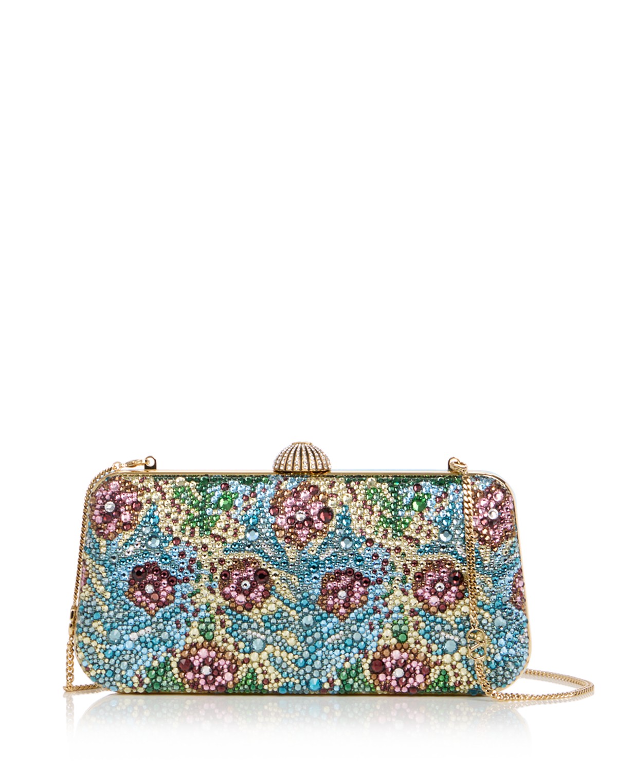 Embellished Minaudiere Clutch on Chain