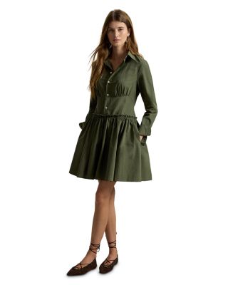 Canvas Mini Shirtdress