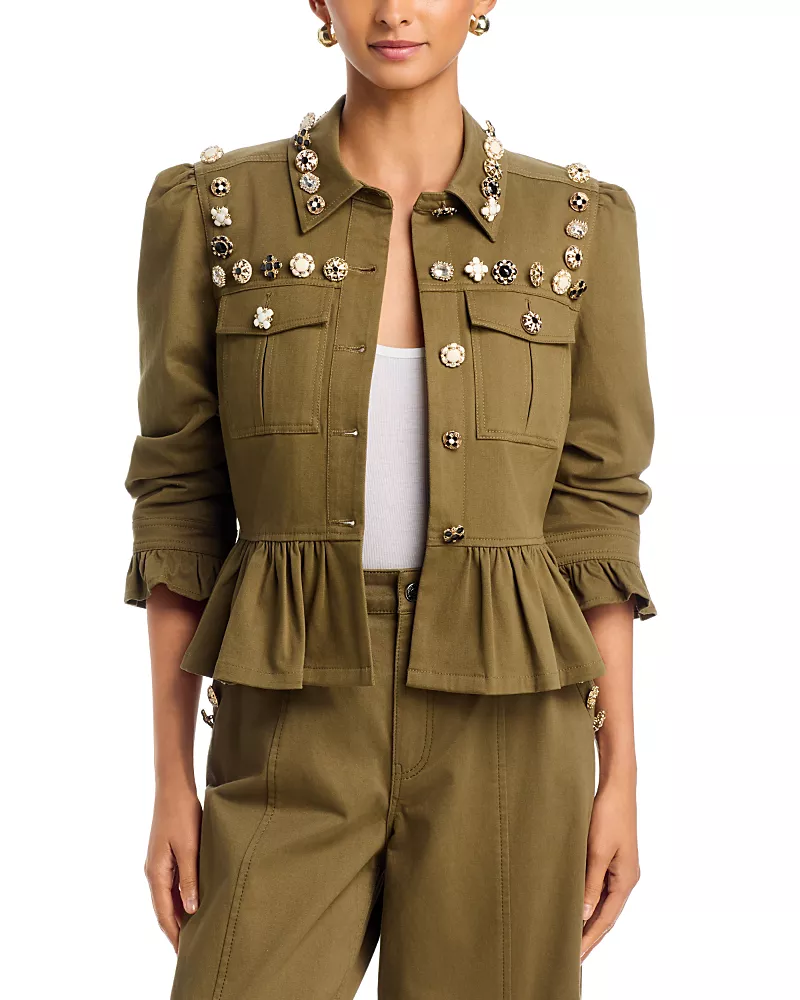 Cinq a Sept Delanie Mixed Buttons Jacket