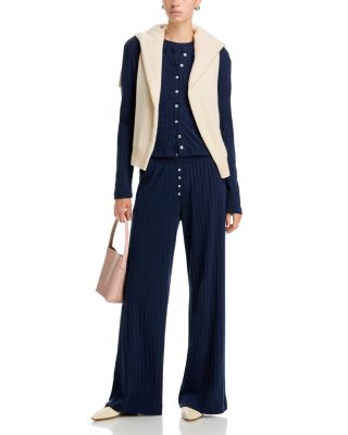 Pointelle Classic Cardigan, Pointelle Mid Sleeve Tee & Pointelle Boxer Pants