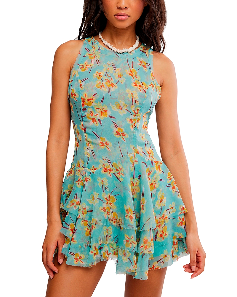 Free People Raven Printed Mini Dress
