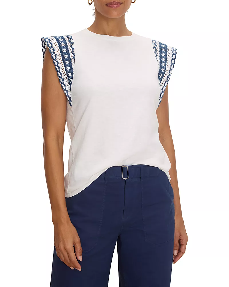Nic+Zoe Knit Trim Top
