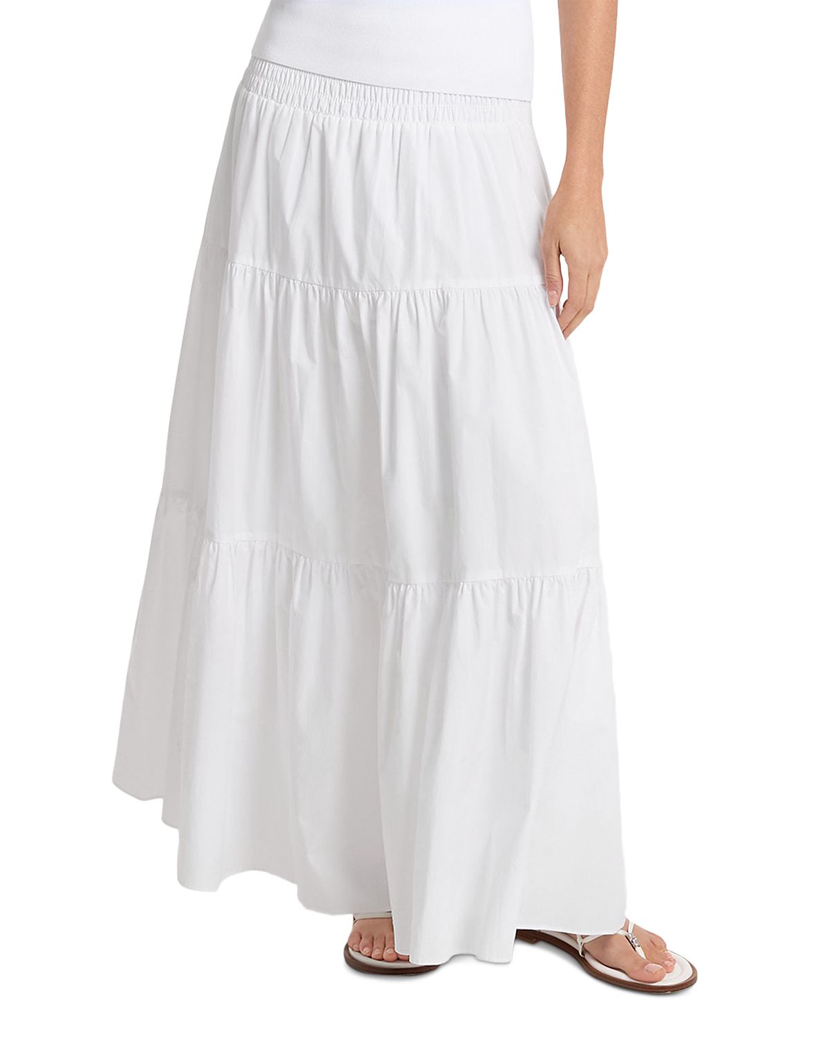 Michael Kors Poplin Smocked Maxi Skirt