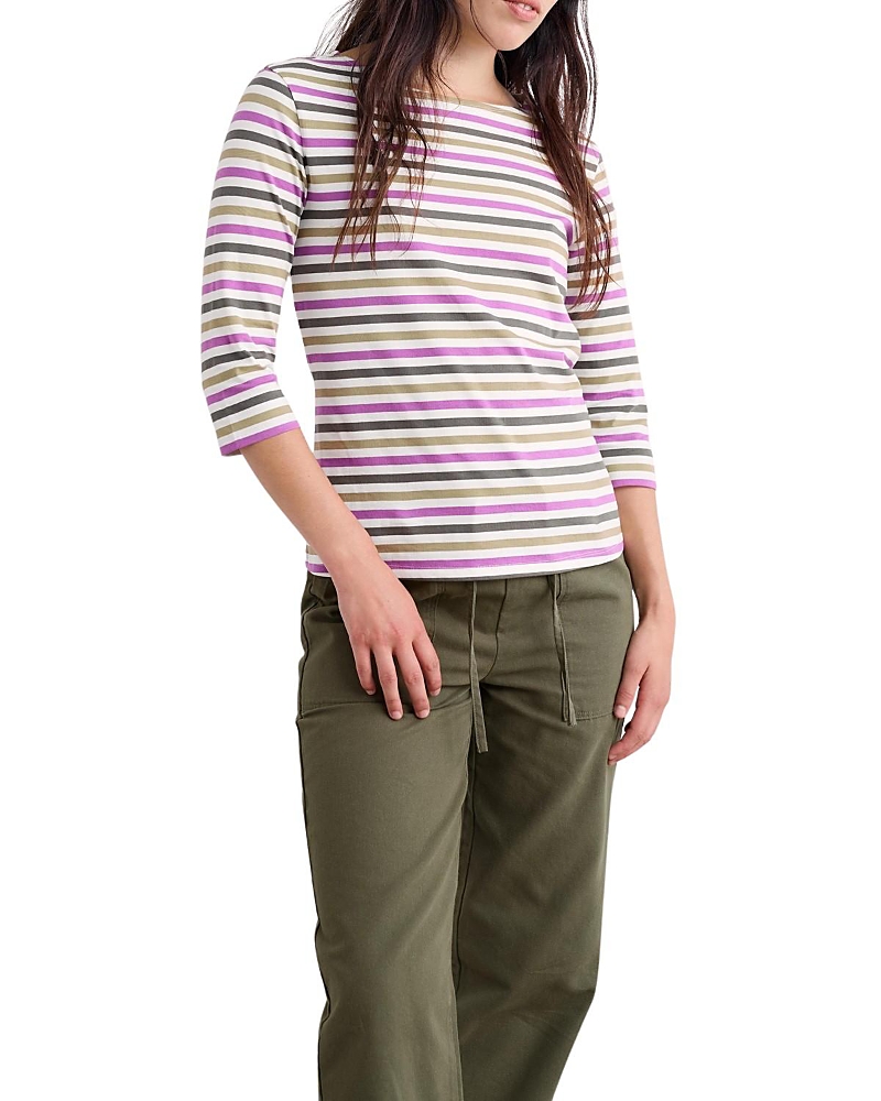 Seasalt Cornwall Sailor Boat Neck 3/4 Sleeve T-Shirt