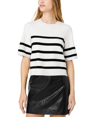 Sloane Knit Short Sleeve Stripe Top