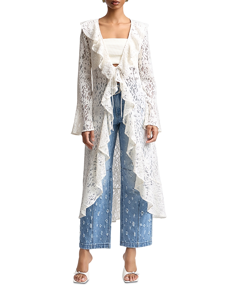 Avec Les Filles Lace Cascade Duster Jacket