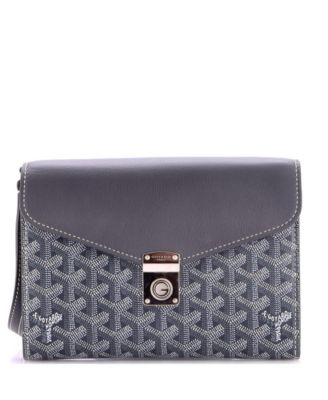   Chypre Wallet on Strap Coated Canvas with Leather