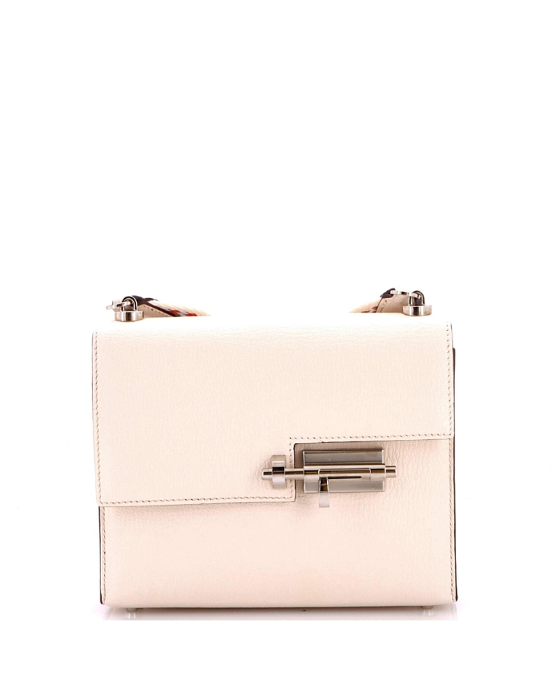 Pre-Owned HERMES Mini Verrou Bag Chevre Mysore and Canvas