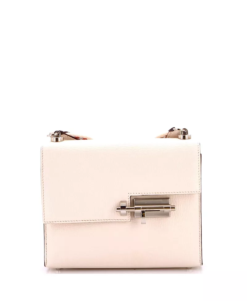 Pre-Owned HERMES Mini Verrou Bag Chevre Mysore and Canvas