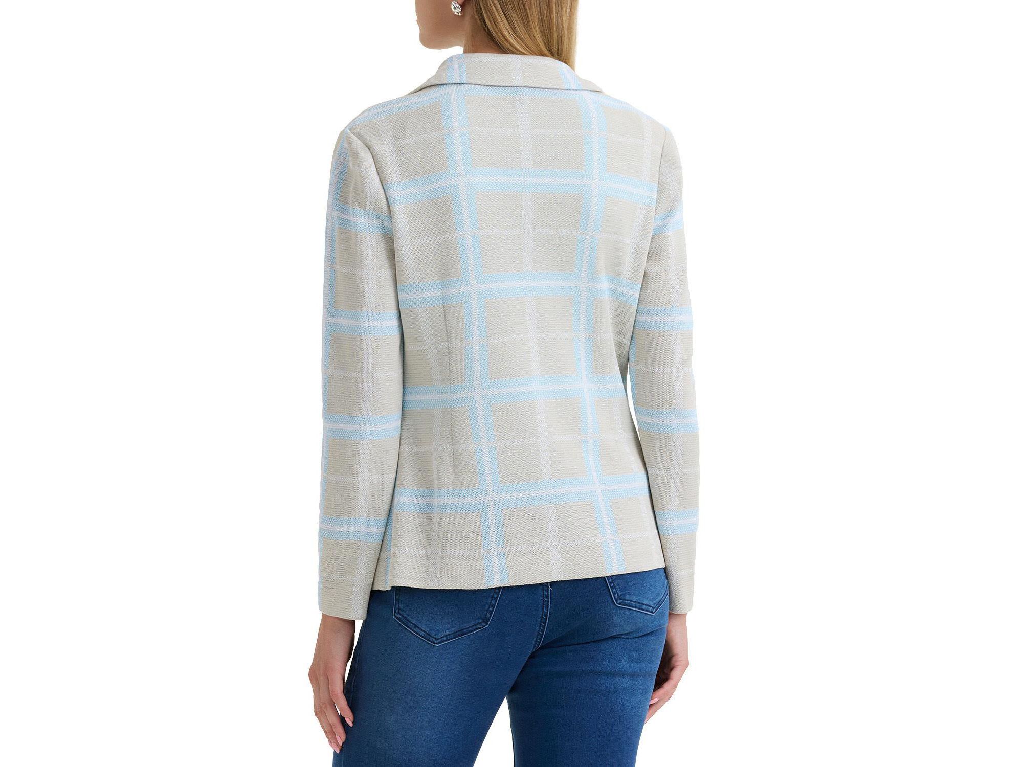 Plus Size Plaid Knit Blazer — Image 3