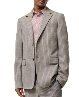  Check Wool Linen Blend Sloane Tailored Jacket