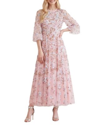 Everett Bloom Round Neck Maxi Dress