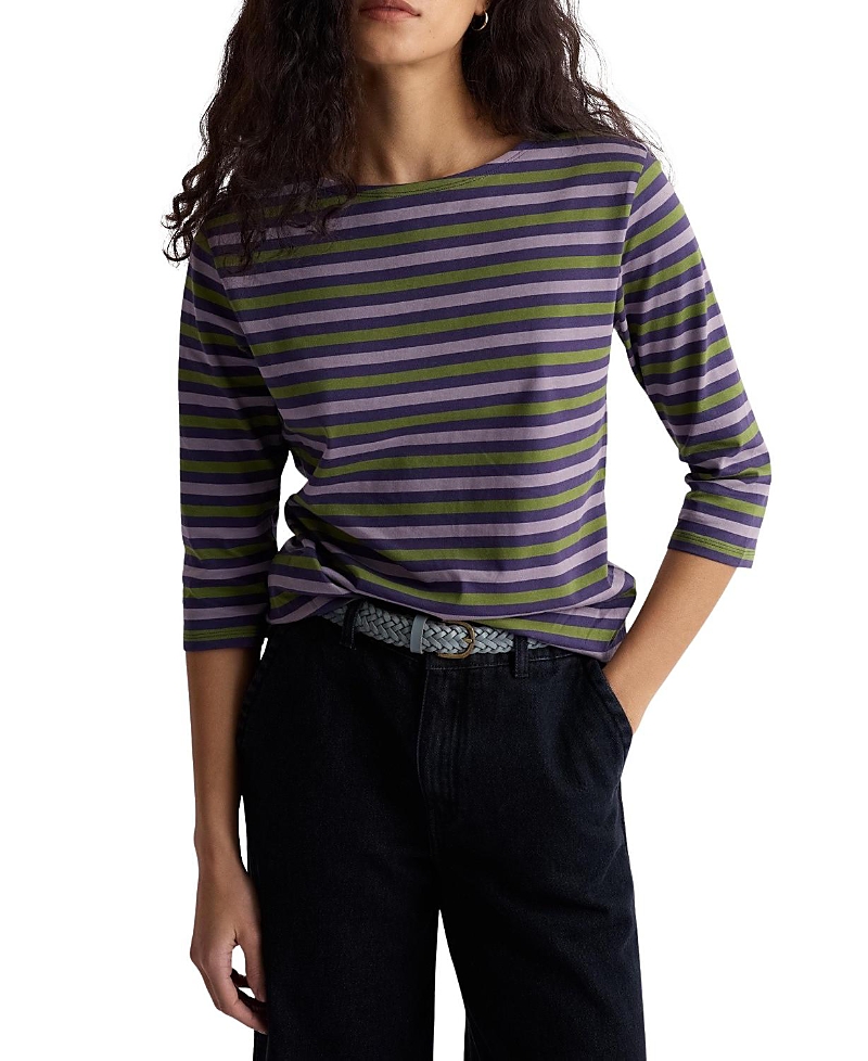 Seasalt Cornwall Sailor Boat Neck 3/4 Sleeve T-Shirt